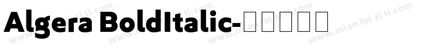 Algera BoldItalic字体转换